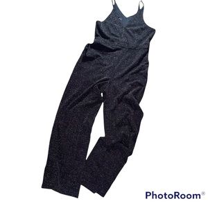 DONNA MORGAN Sparkly Wide Leg Jumpsuit